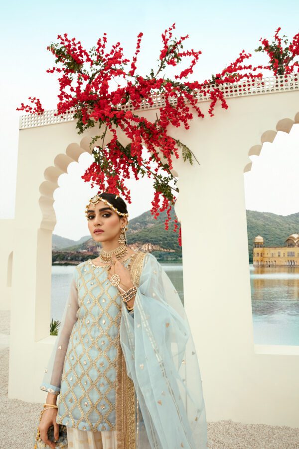 Ice Blue Gharara Dress - Image 2