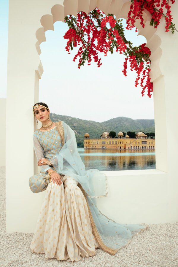 Ice Blue Gharara Dress - Image 5