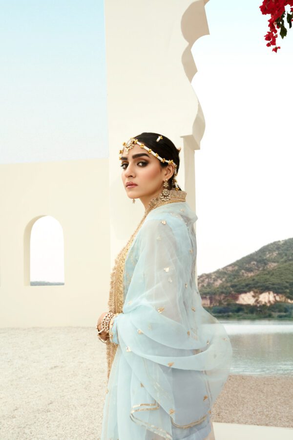 Ice Blue Gharara Dress - Image 3