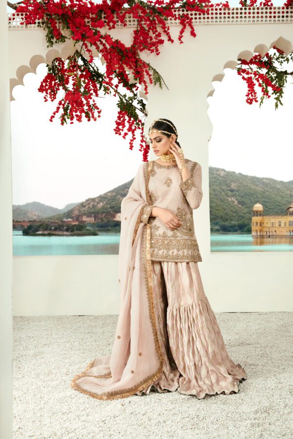 Pink Royal Gharara Dress - Image 2