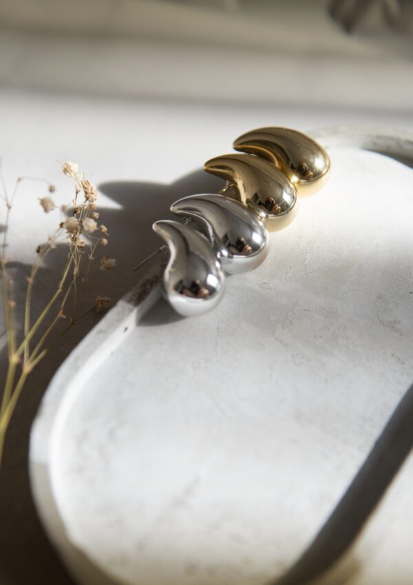 Tear Drop Earring Gold - Image 3
